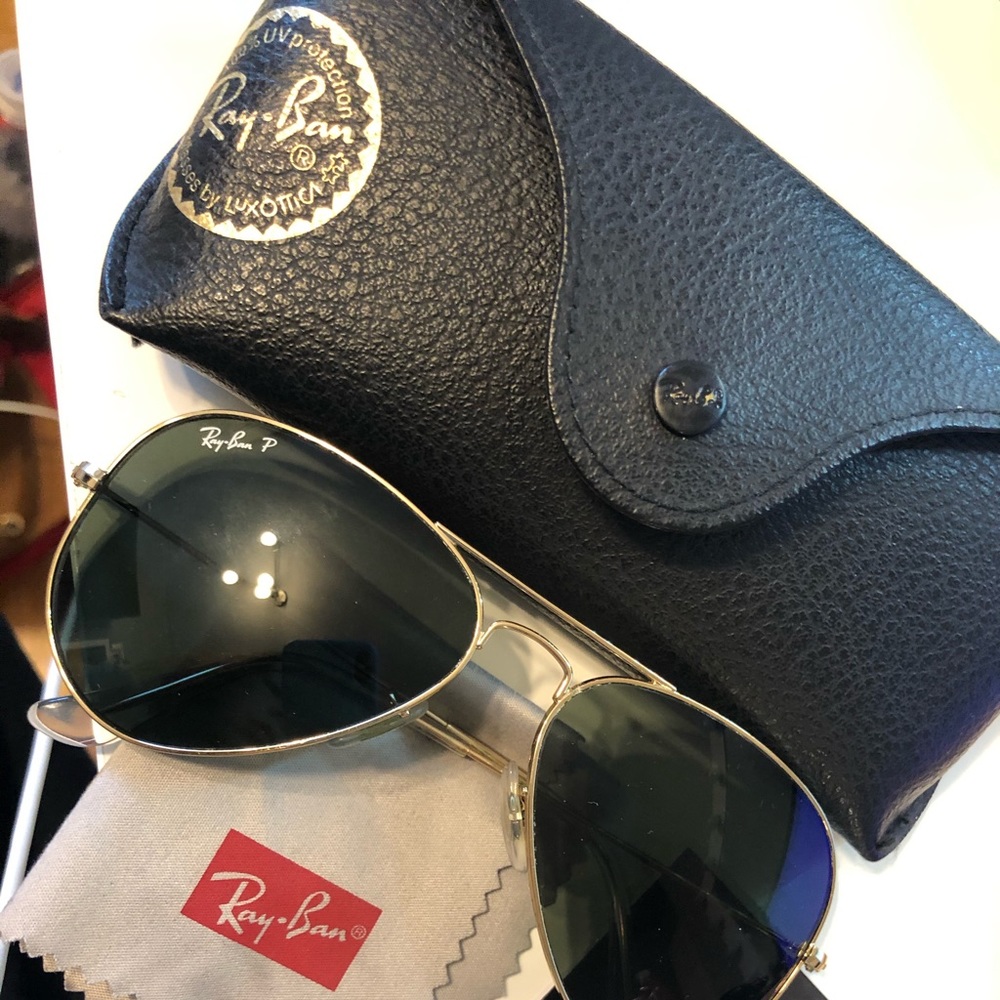 rayban polarized aviator sunglasses